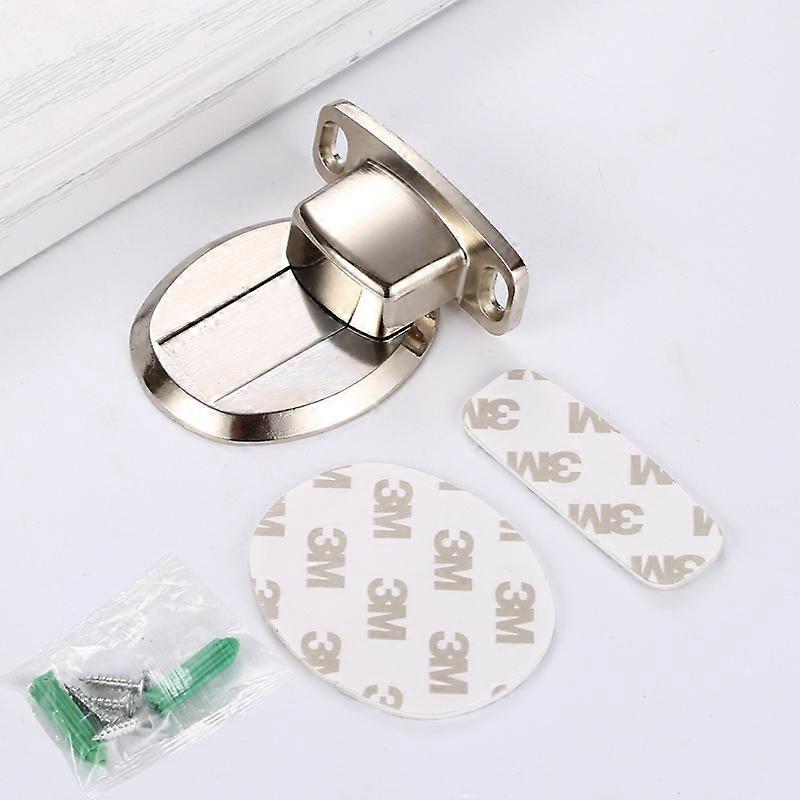 2pcs Solid Stainless Steel Invisible SuctionSilver