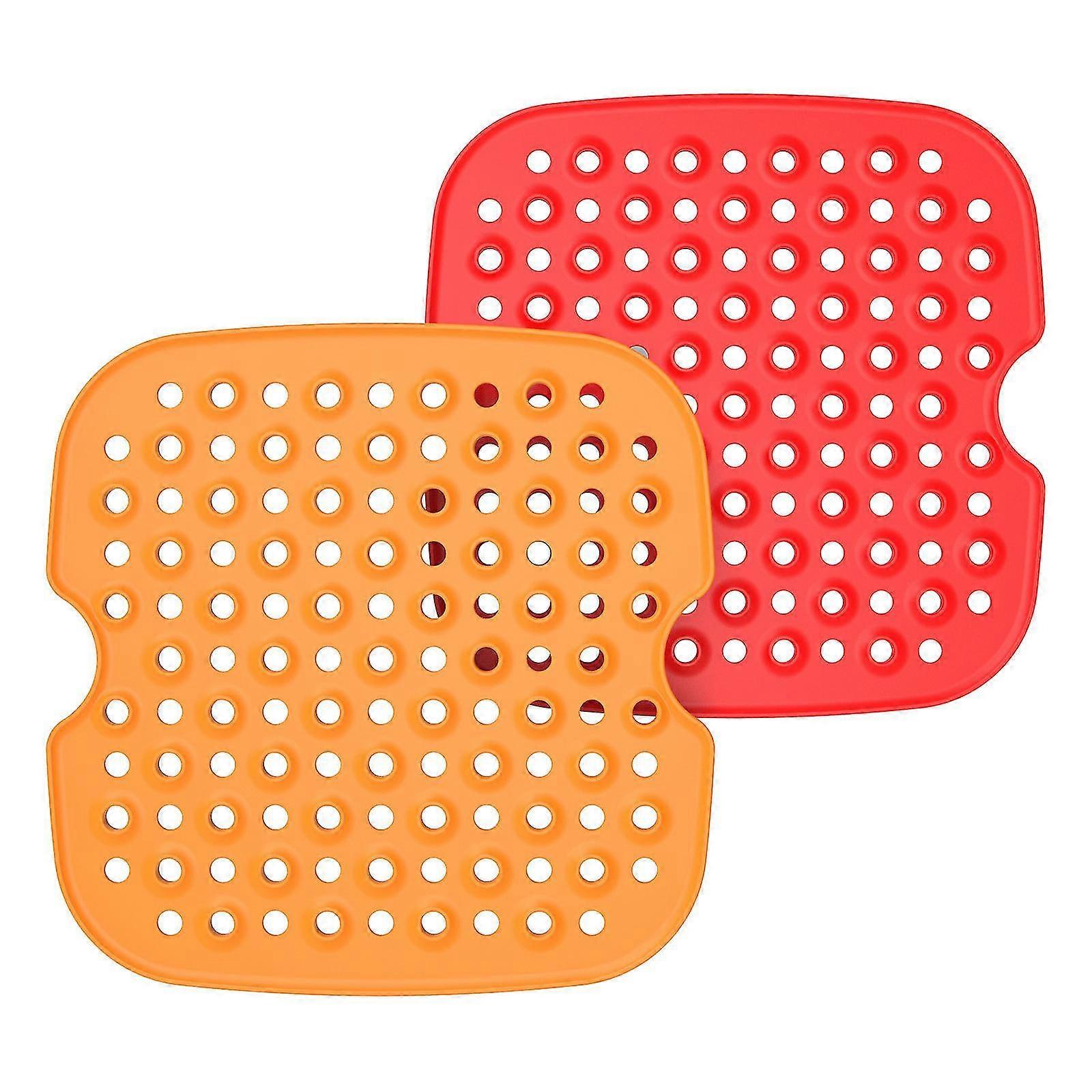 Reusable Air Fryer Liners Non-stick Silicone Square Square Pad Basket Mat Betterlifefg