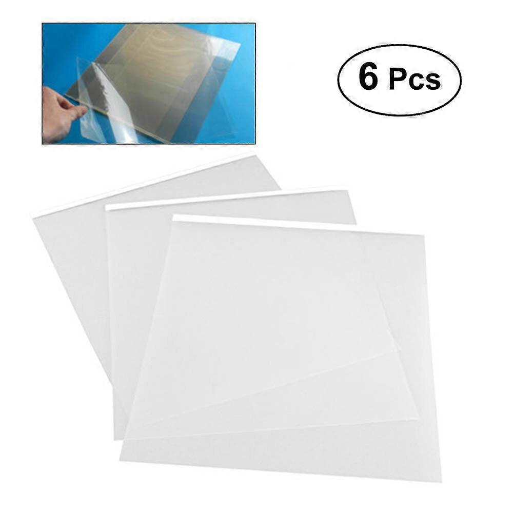 6PCS A4 Transparent Ink Jet Adhesive Film WaterProof Inkjet Transparency Silk Screen Film