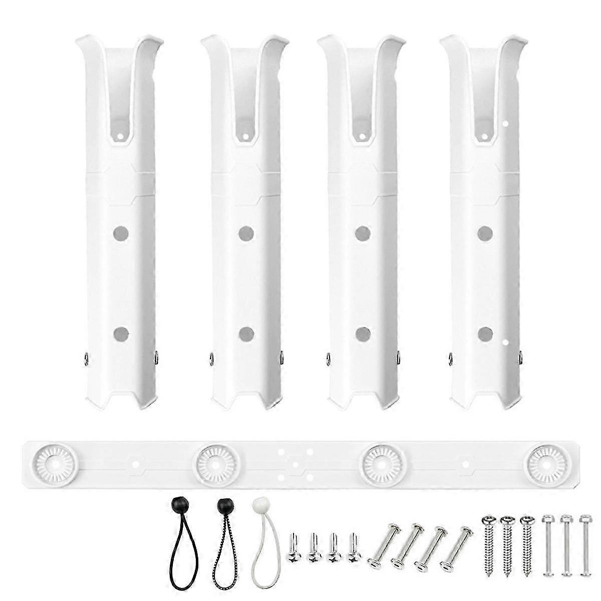 حامل قضيب صيد السمك للقوارب، حامل أنبوبي محمول، حامل مقبس، ملحقات حامل أبيض