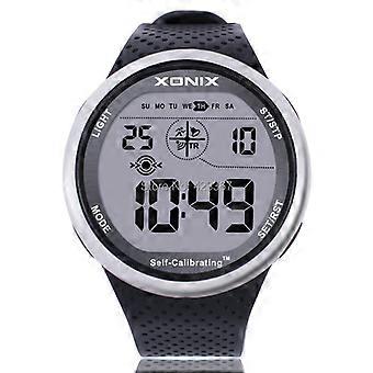 2015 Mens Self Calibrating Watch Sports Wristwatch Digital Led Light Waterproof 100m Multifunctional Auto Time Watch Boy Watch