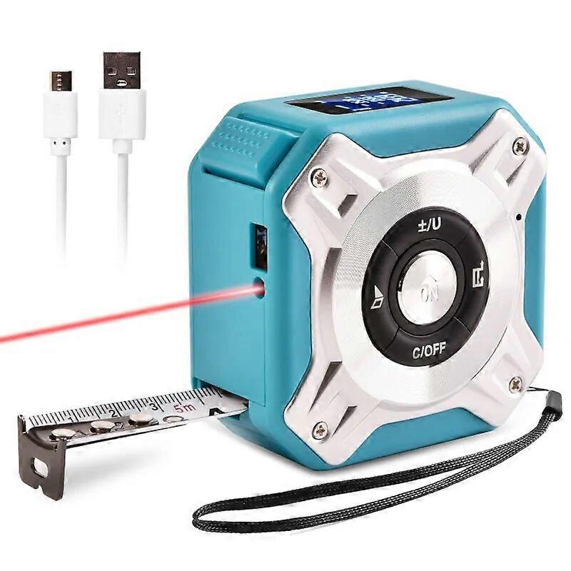 40M Laser Tape Measure Distance Meter Stainless Digital Retractable Roll Cord Rangefinder Woodworking Laser Measuring Tool