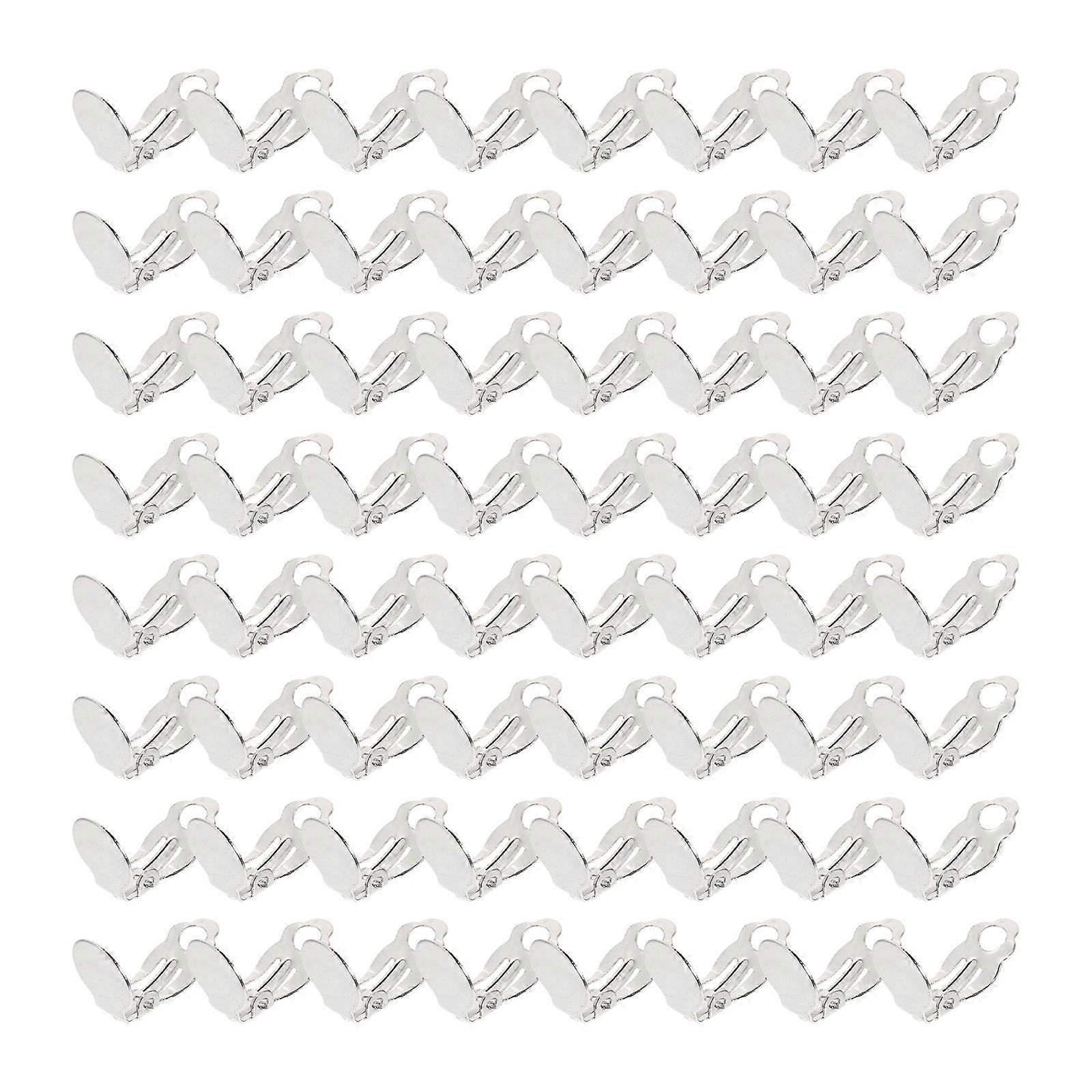 100 Pcs Bijoux Boucles d’oreilles Clip- Boucle d’oreille Trouver Clip- Composant Boucles d’oreilles Kit de fabrication Boucles d’oreilles Trouvailles d’oreilles Base de coussin