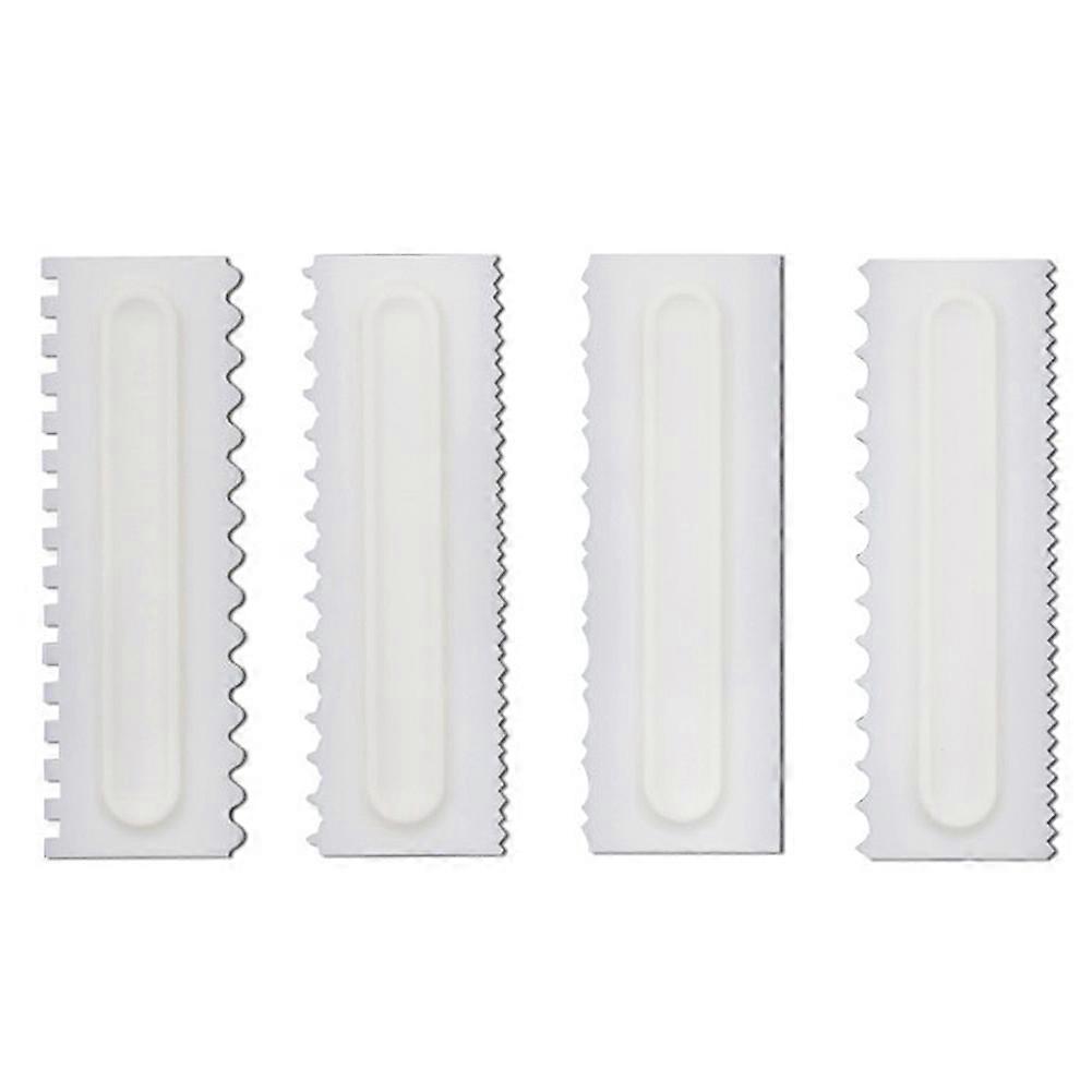 4Pcs Plastic Dough Knife Cake Scraper Cream Spatula DIY Baking Decorative Tool