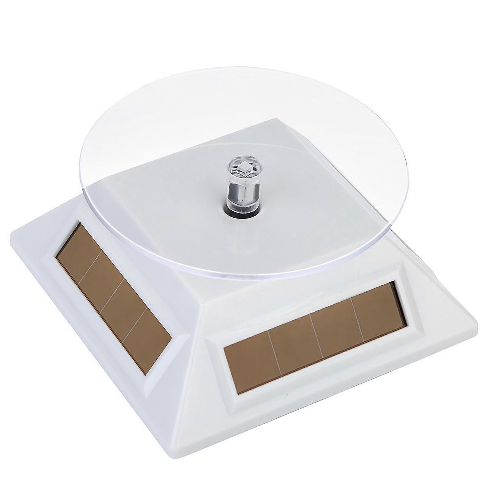Solar Display Stand 360 Degrees Rotation Energy-Saving ABS Revolving Platform Display Base for Showcase