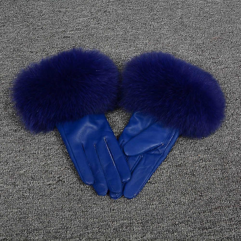 kvinners vinter varm saueskinn &rev pels hansker