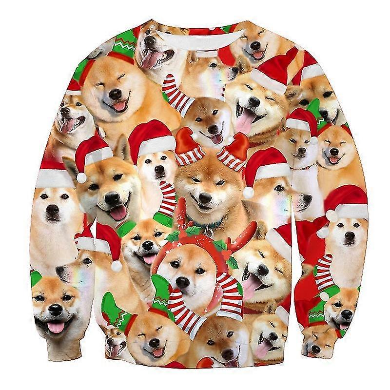 2023 Sjovt 3d-print kattetrøje mænd kvinder grimme juletrøjer jumpere toppe feriefest pullover hættetrøje 3xl