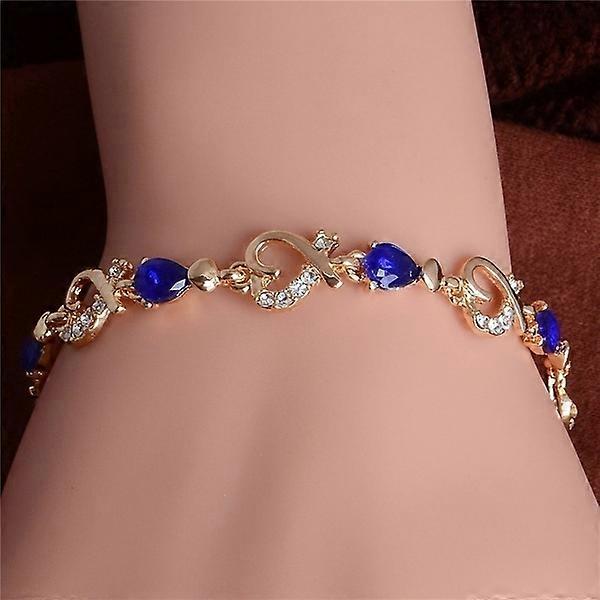 Mode Damer Kristall Armband [Blå]