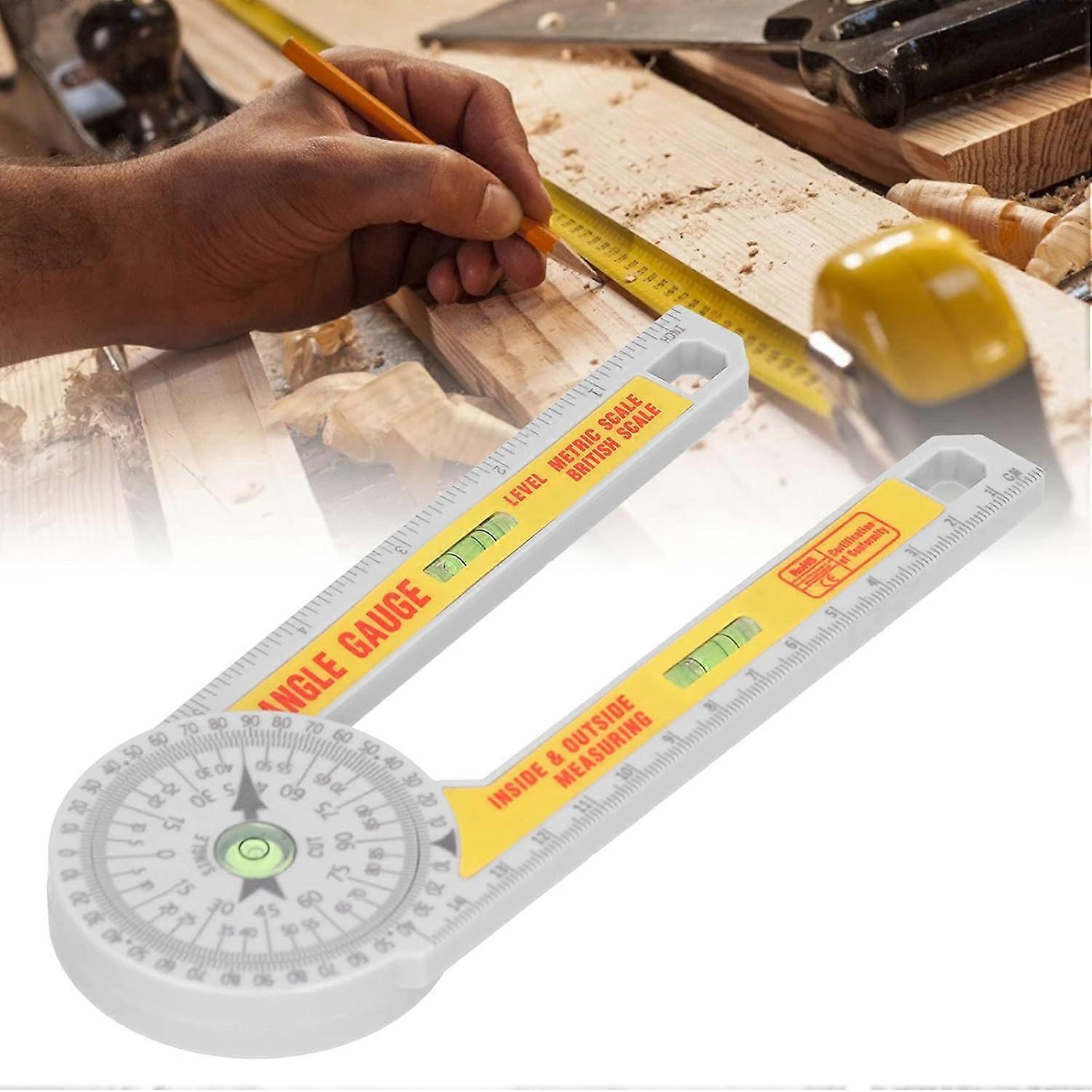 Miter Saw Protractor 360 Degree Goniometer Angle Ruler High Accuracy Measuring Tool For Inside Outside Measuring Carpenter Tools
