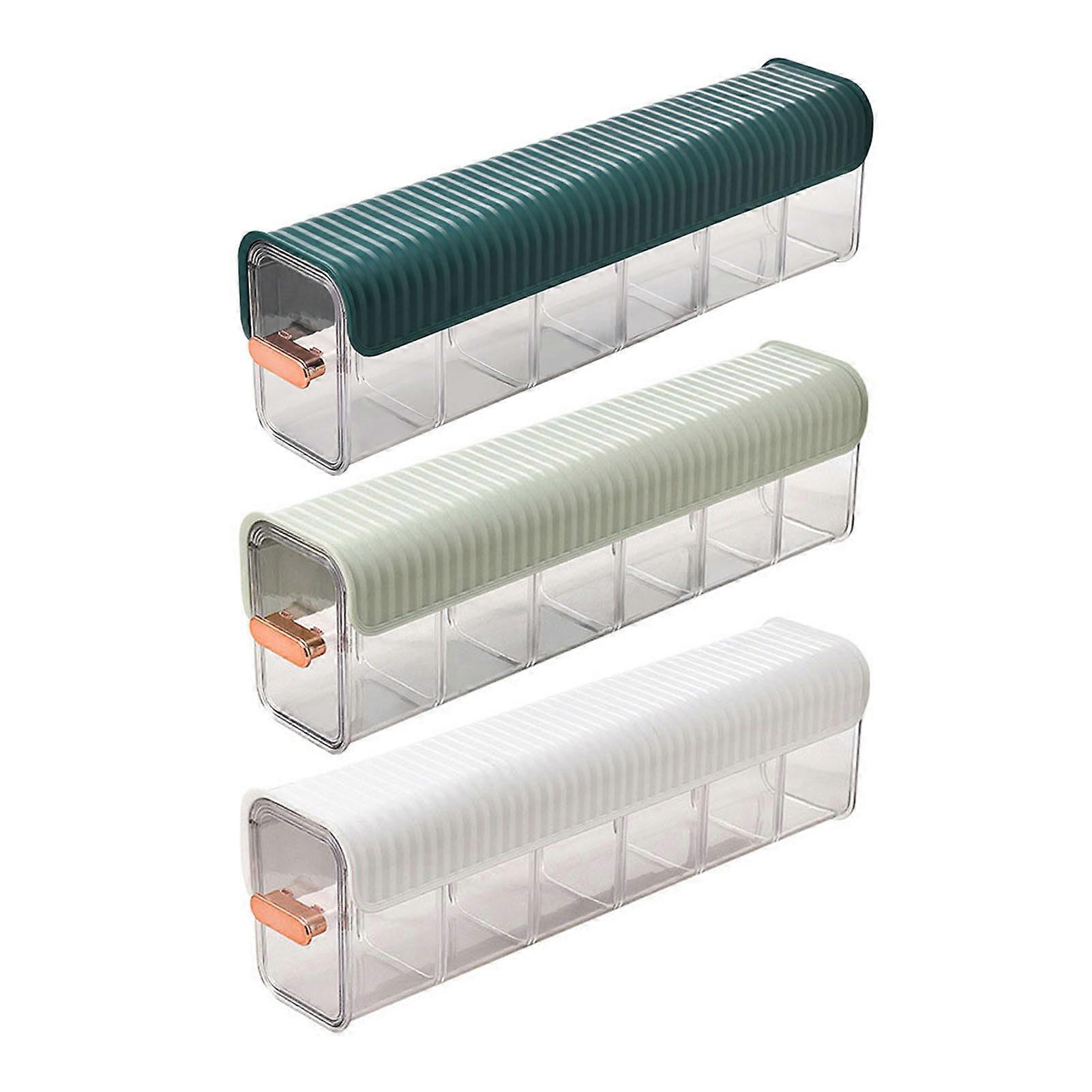 3Pcs Wall-Mounted Underwear Organizer Storage Box Multiple Compartments Dustproof Easy Installation Drawer Organizer