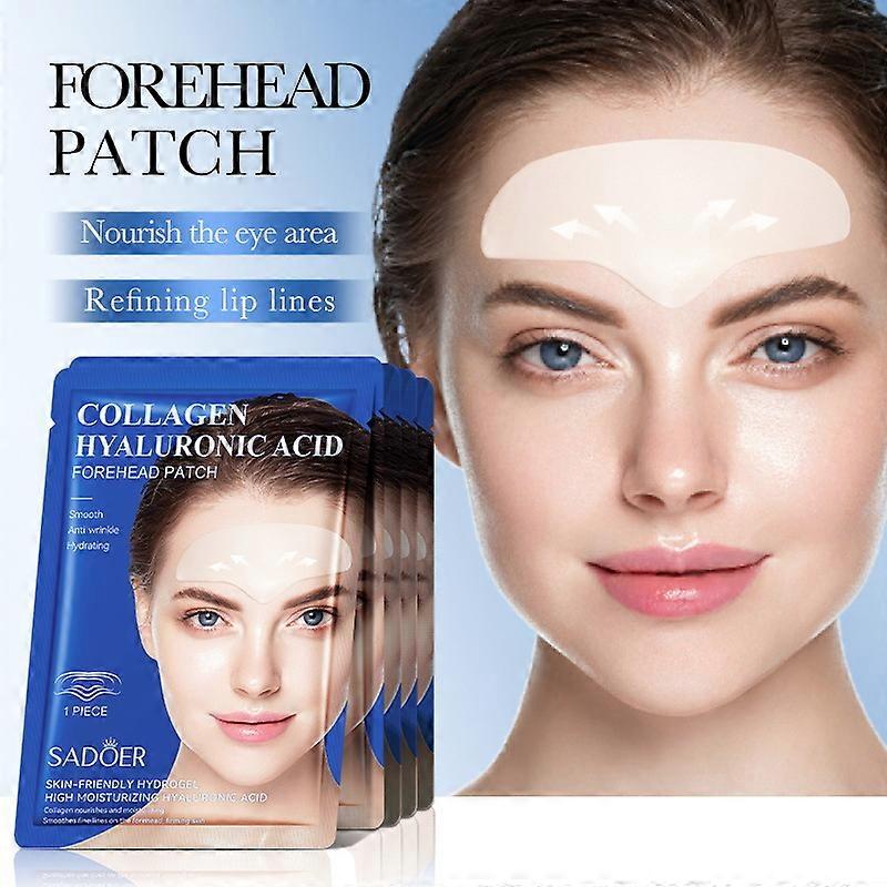 Forehead Wrinkle Patches 10Pcs - Anti Wrinkle Patches with Collagen & Hyaluronic Acid, Face Tape for Forehead Wrinkles Treatment Smooth & Soften Fine