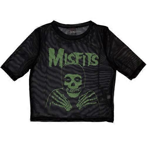 Misfits Womens/Ladies Green Hands Mesh Crop Top