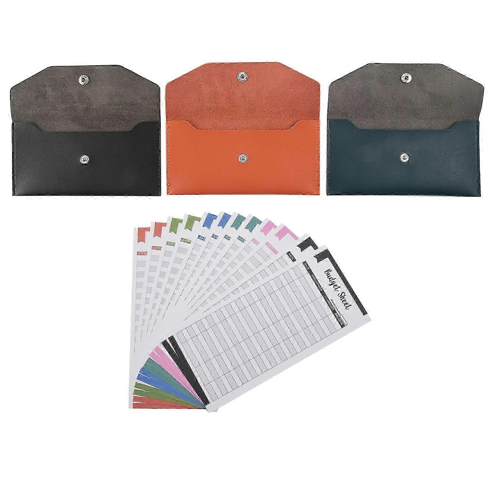 3 Pieces Money Cash Envelopes Bag Wallet Envelope Reusable Budget Envelope for Spring Wedding Birth