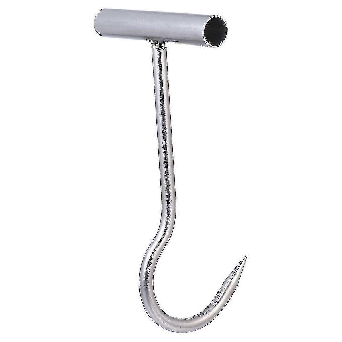 Meat Hooks for Butchering T Shaped Steel Hook with Handle Butcher Shop Tool KitP20211224449