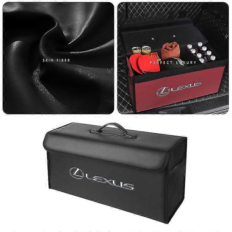 Is200 Back Box Car Leather Organizer Bag Foldable Trip Storage Box For Lexus Is250 ...