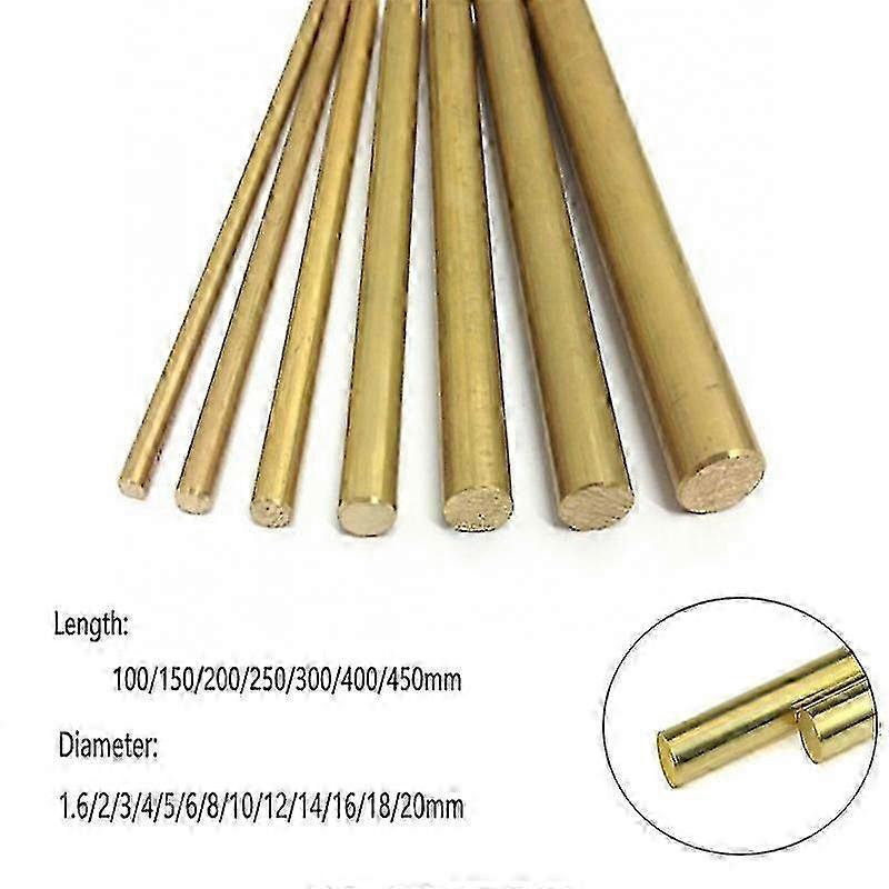 Brass Round Bar Diameter1.6/2/3/4/5/6/8/10/12/14/16/18/20mm Brass Rod Knife Handle Rivet Screw Mosaic Tools,a01