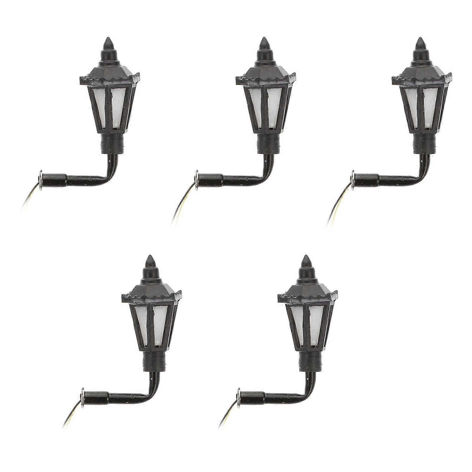 5Pcs Sand Table Model Lights Decorative Wall Lamp Model Mini Light Ornament
