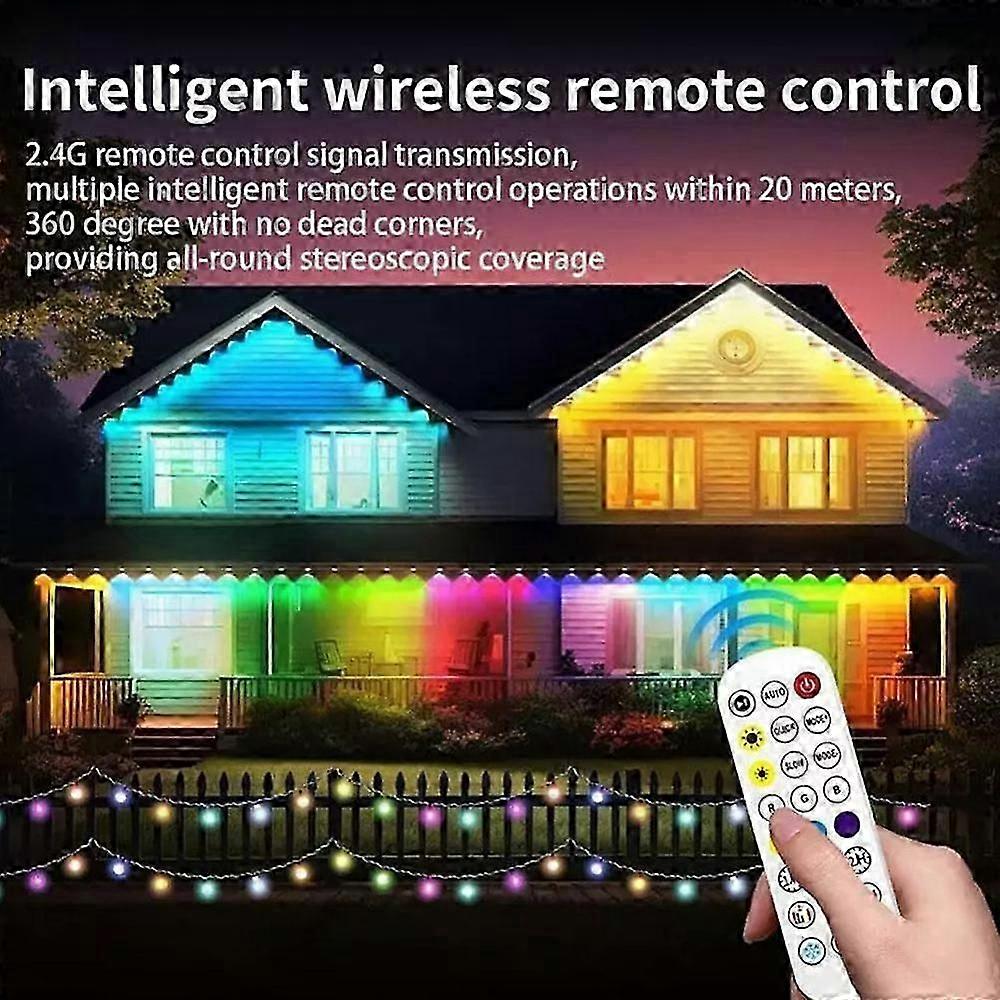 Lumières d’avant-toit extérieures permanentes Smart Rgbic App Remoteled Diy Scenemodes Lamp