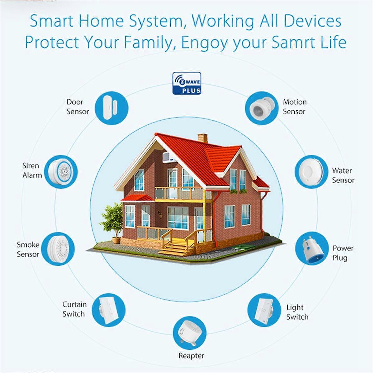 4PCS Z-Wave 700 PIR Motion Detector with Temperature Humidity Light Sensor Home Automation Work wit