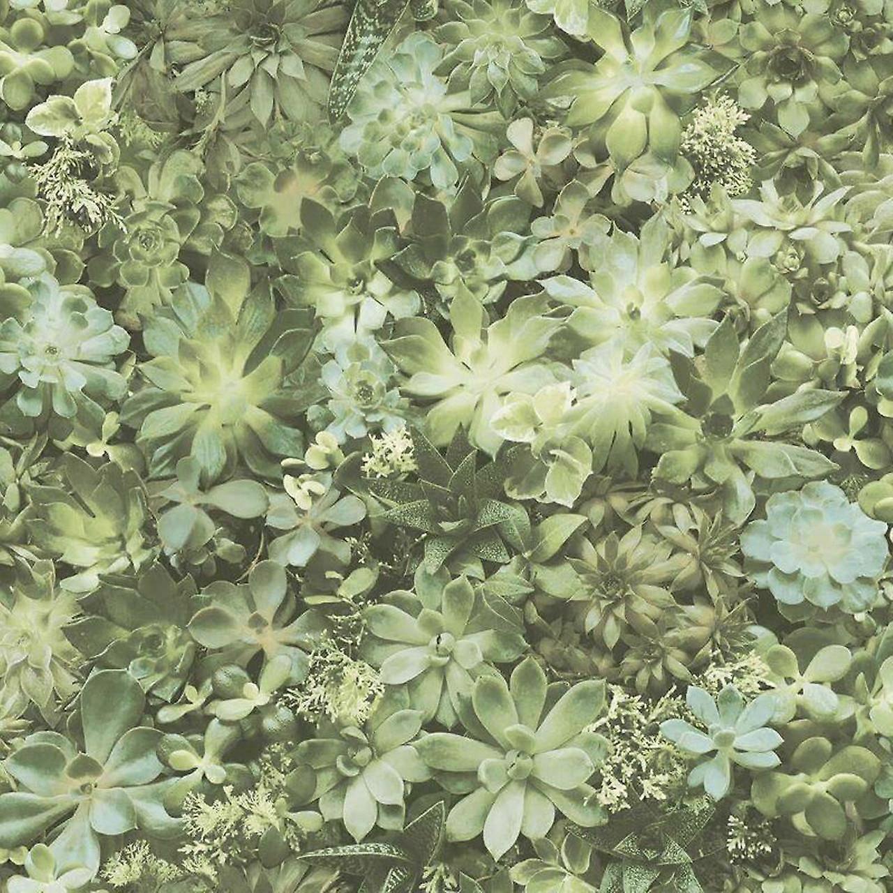 Galerie Evergreen Green Leaves Wallpaper