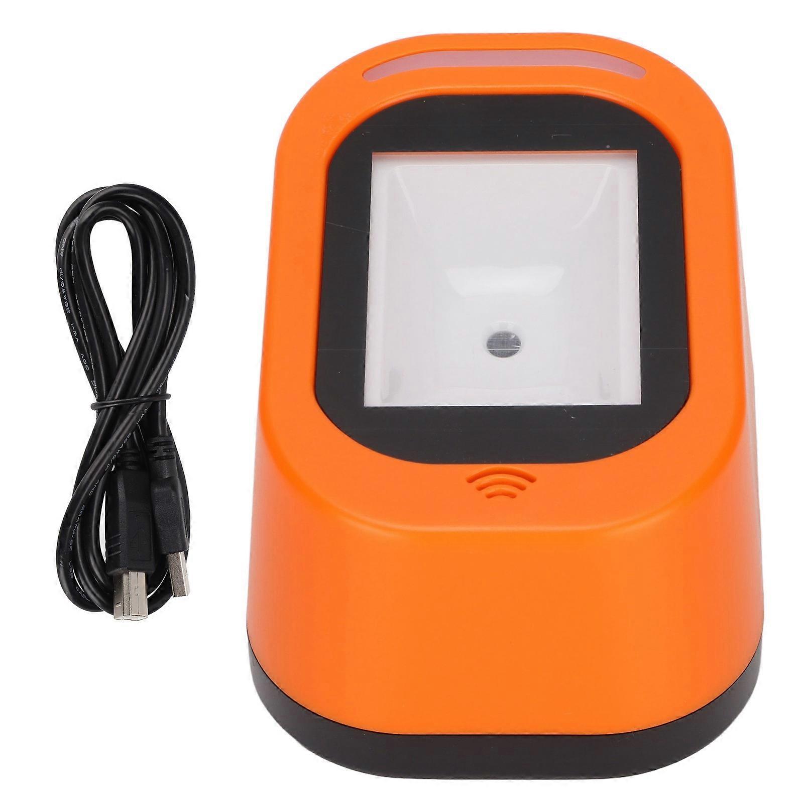 Barcode Scanner Fast Reading Stable Reliable Fast Reading Convenient Practical Electronic Scanning EquipmentOrange