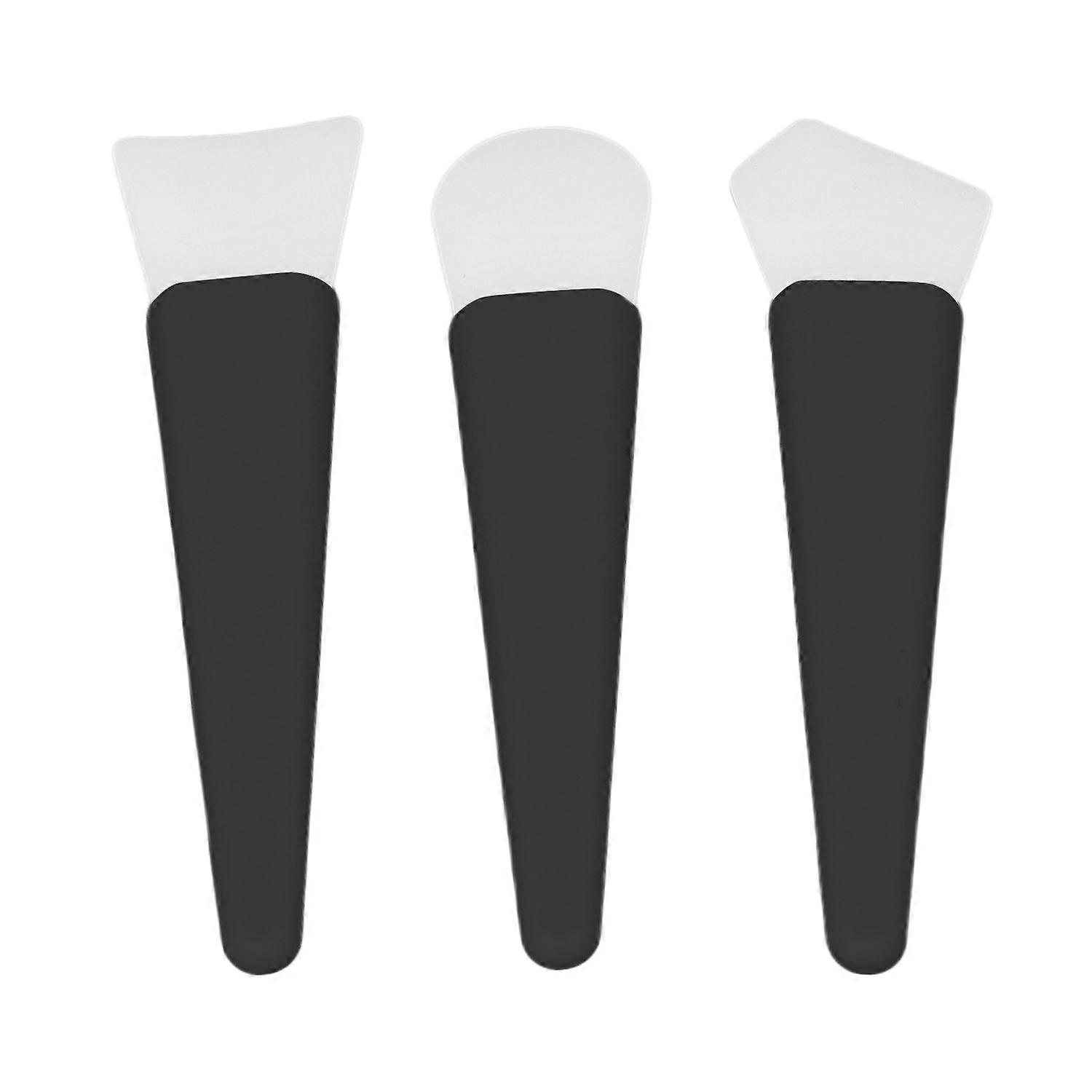 3Pcs Silicone Brush Applicator Kit Soft Repeated Use Lightweight Makeup Silicone Brush for Home Trav