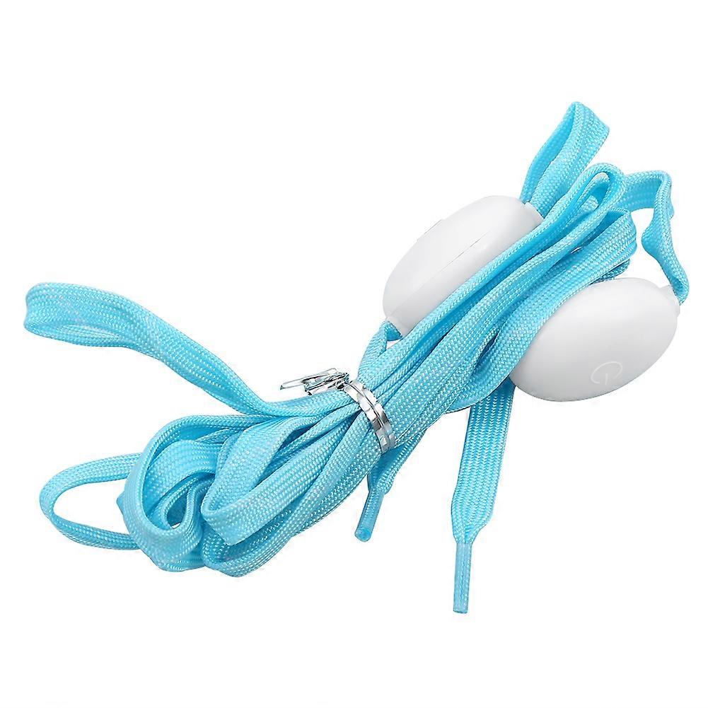 1Pair Fashionable LED Glowing Shoelaces Shoe Lace For Night Running Party(Blue)
