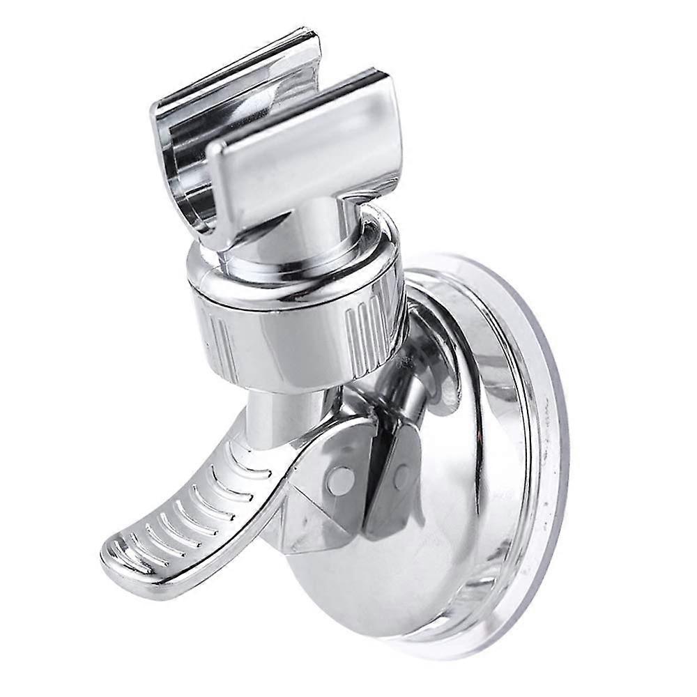 Adjustable Chrome Shower Head Holder with Strong Suction Wall Mount Bracket No Drilling Requi