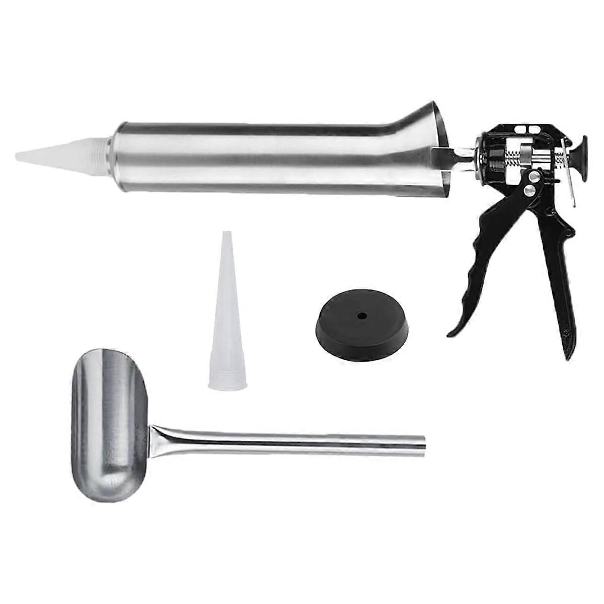 Stainless Steel Grouting- with 2 Nozzles, Hand Caulk- for Tile and Cement Caulking Tool