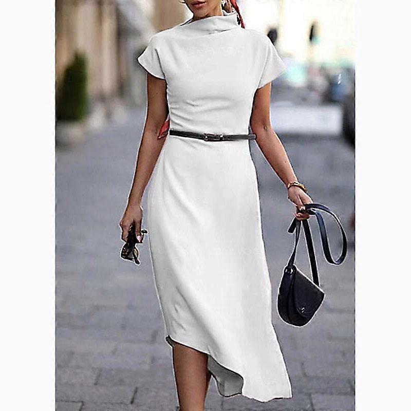 Spring and Summer Women's Fashionable and Casual Solid Color Dress