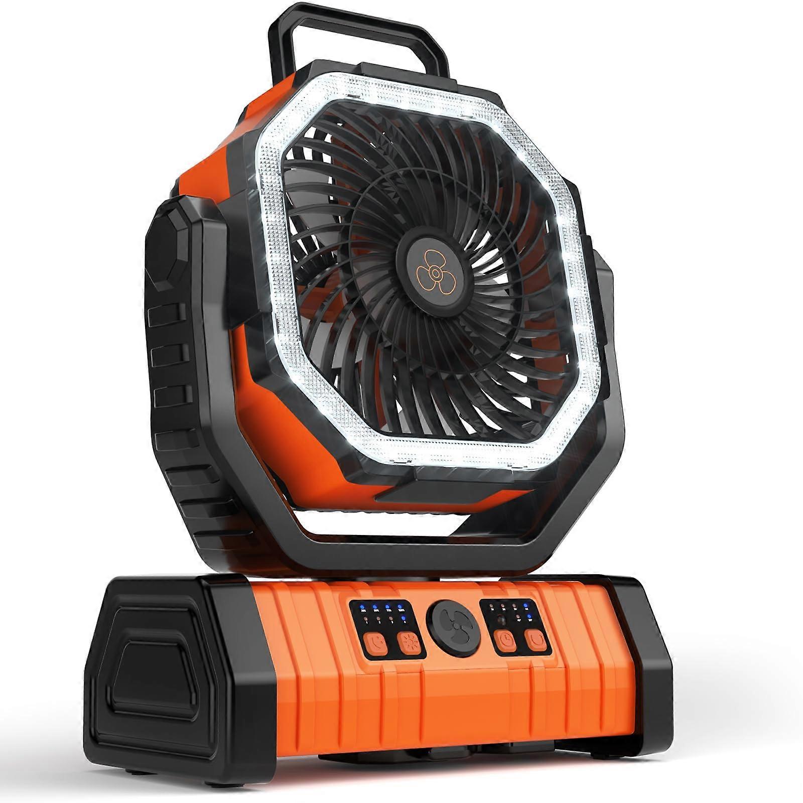 4-Speed Camping Hanging Fan - Portable Hook-Compatible Outdoor Cooler with Rechargeable Battery and Adjustable Settings