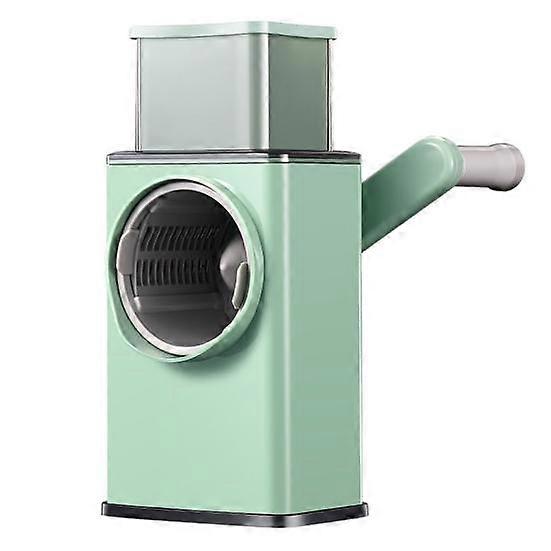 Vegetable Chopper Manual Rotating Green Color Strong Suction Base Vegetable Grater