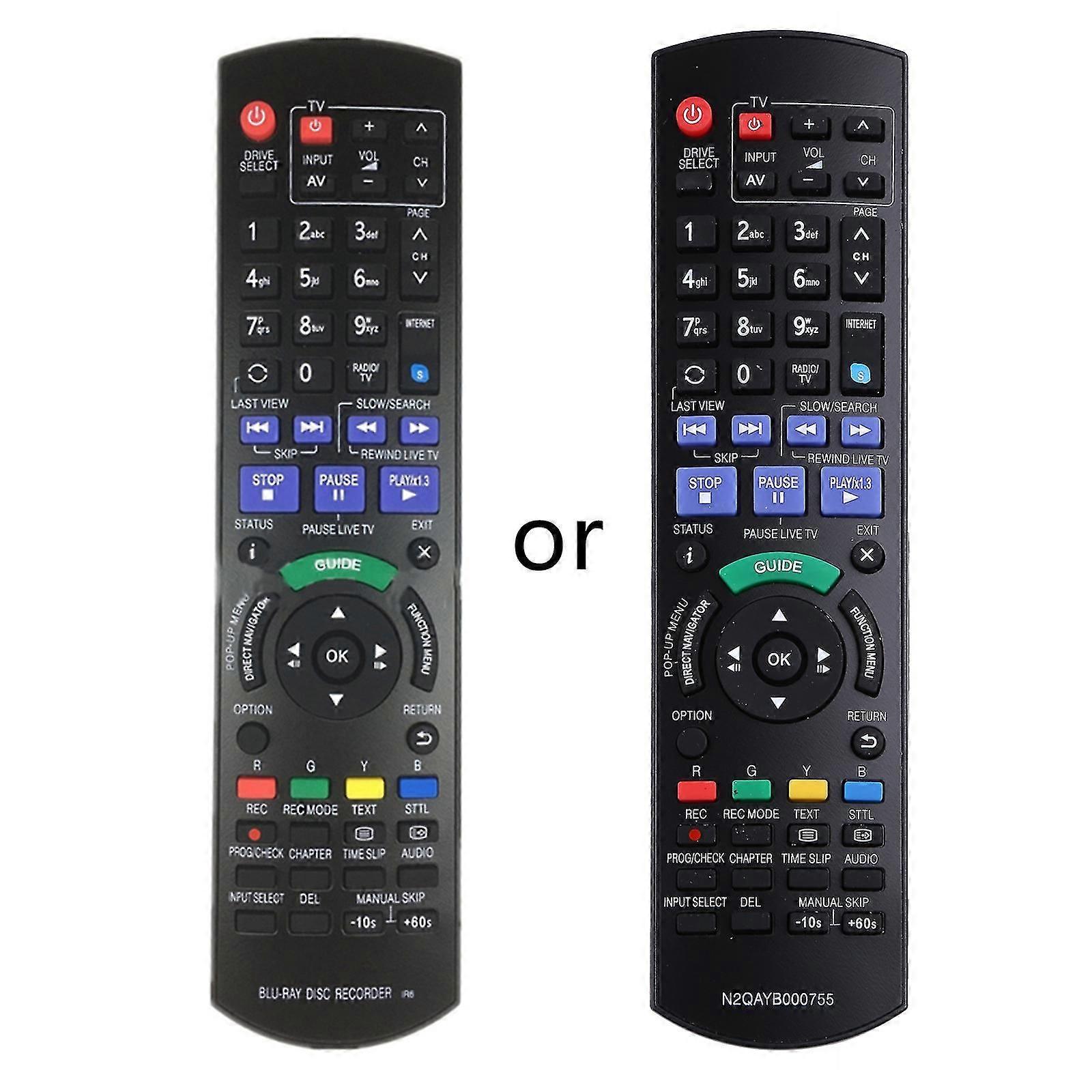 Wearproof Blu-ray Disc Recorder Remote Control Replacement for Panasonic