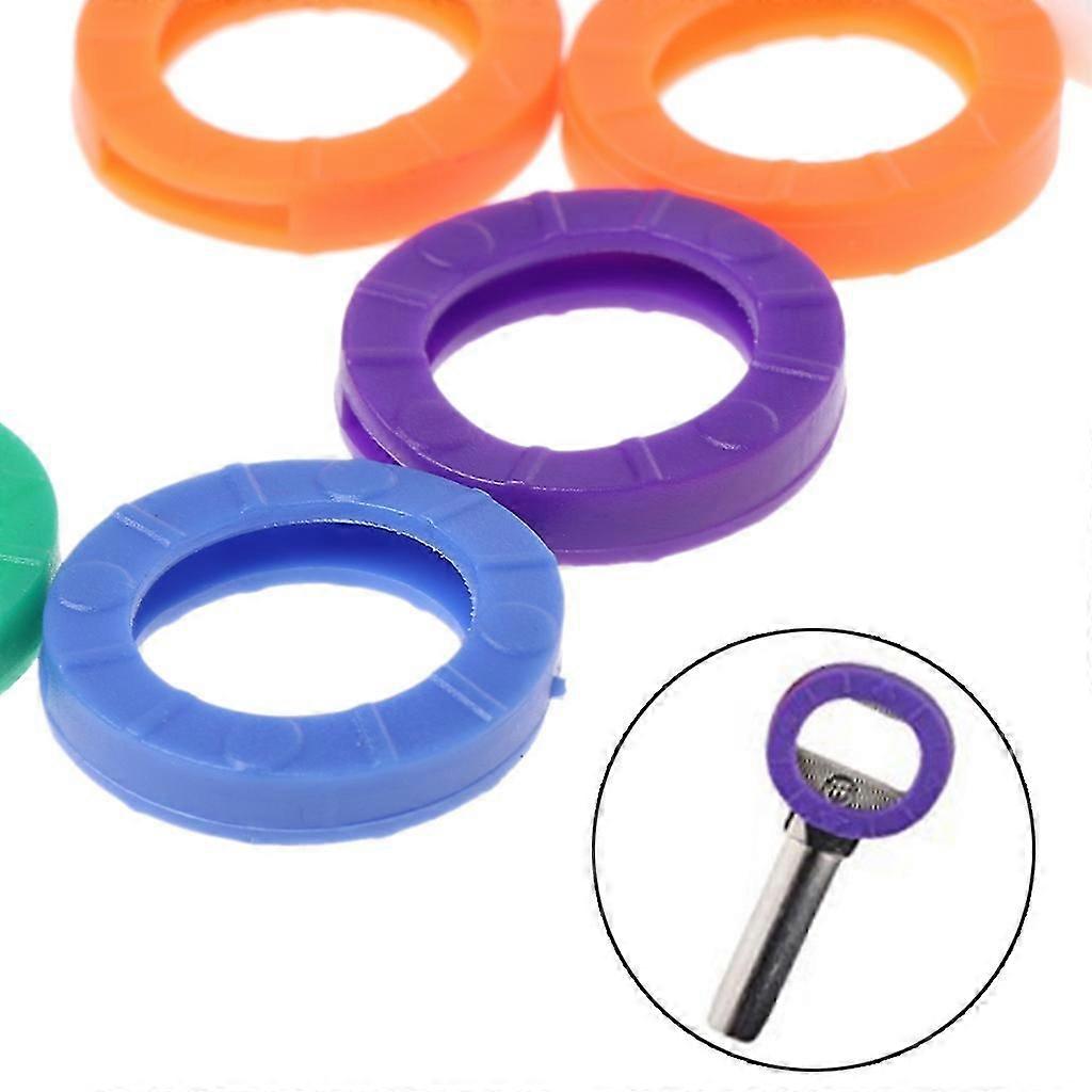 24pcs Plastic For Key Cap Tag Sleeve Rings Identifier Label Id Perfect Coding Sy