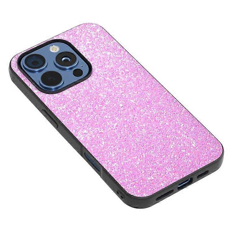 Compatible For iPhone 16 Pro Case Glitter PU Covered PC+TPU Phone Shell