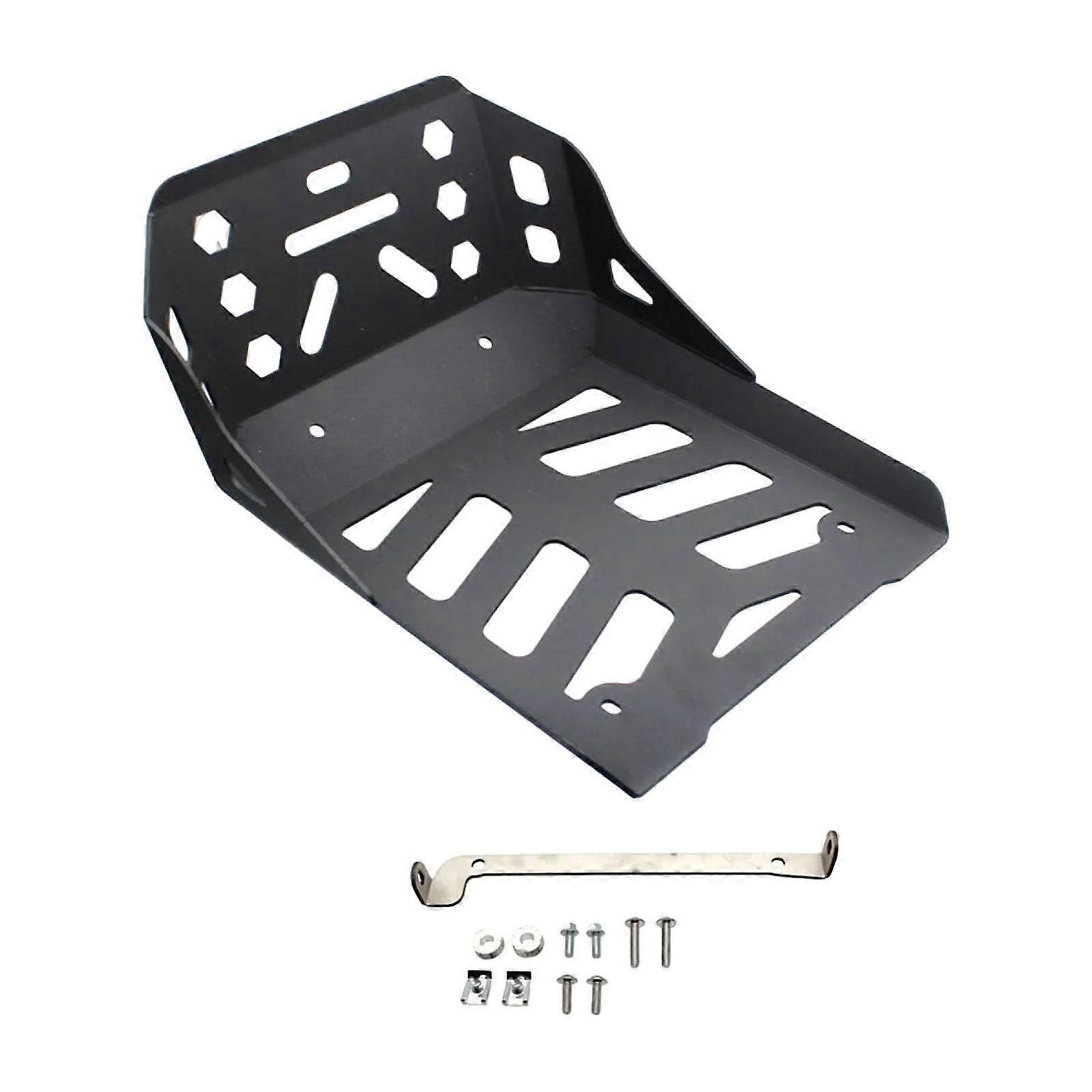 Chassi hasplåt Robust platta Aluminiumlegering Motorcykel Motorskyddsplatta svart