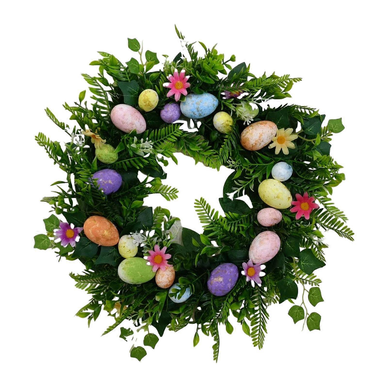 Easter Egg Wreath, Easter Door Garland for Front Door