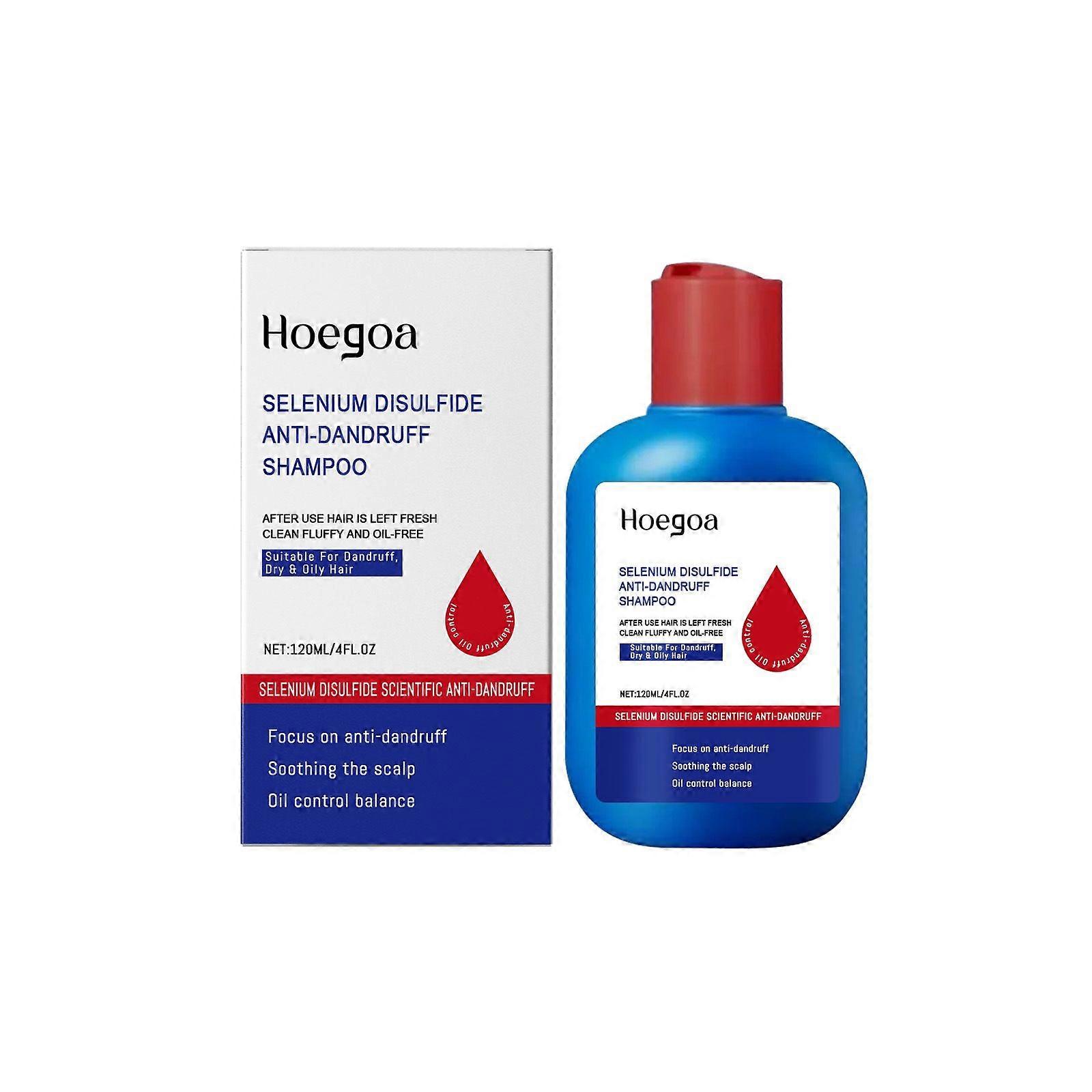 Hoegoa Selenium Disulfide Shampoo Deep Cleansing Scalp Refreshing And Soothing Hair Fluffy Shampoo