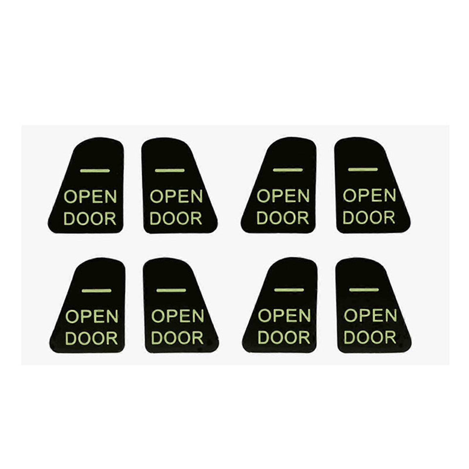 Glowing Door Indicator Stickers Easy to Apply & Remove PVC Entryway Directional Decals for Homes Office & Storefronts