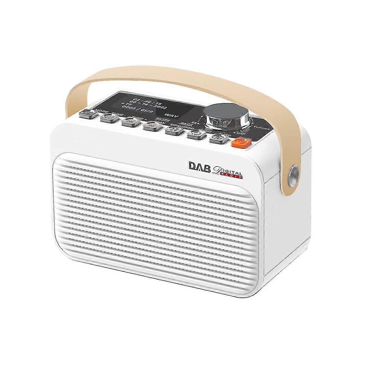 DAB + FM dijital radyo, Bluetooth/u diskli taşınabilir şarj edilebilir dab radyo, çift çalar saat, led di
