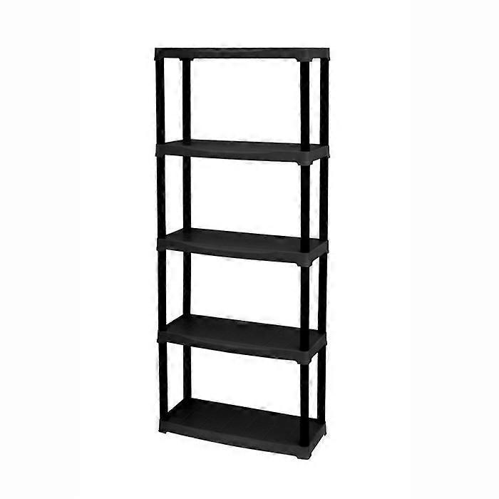 TEMPO Black shelving unit with 5 shelves