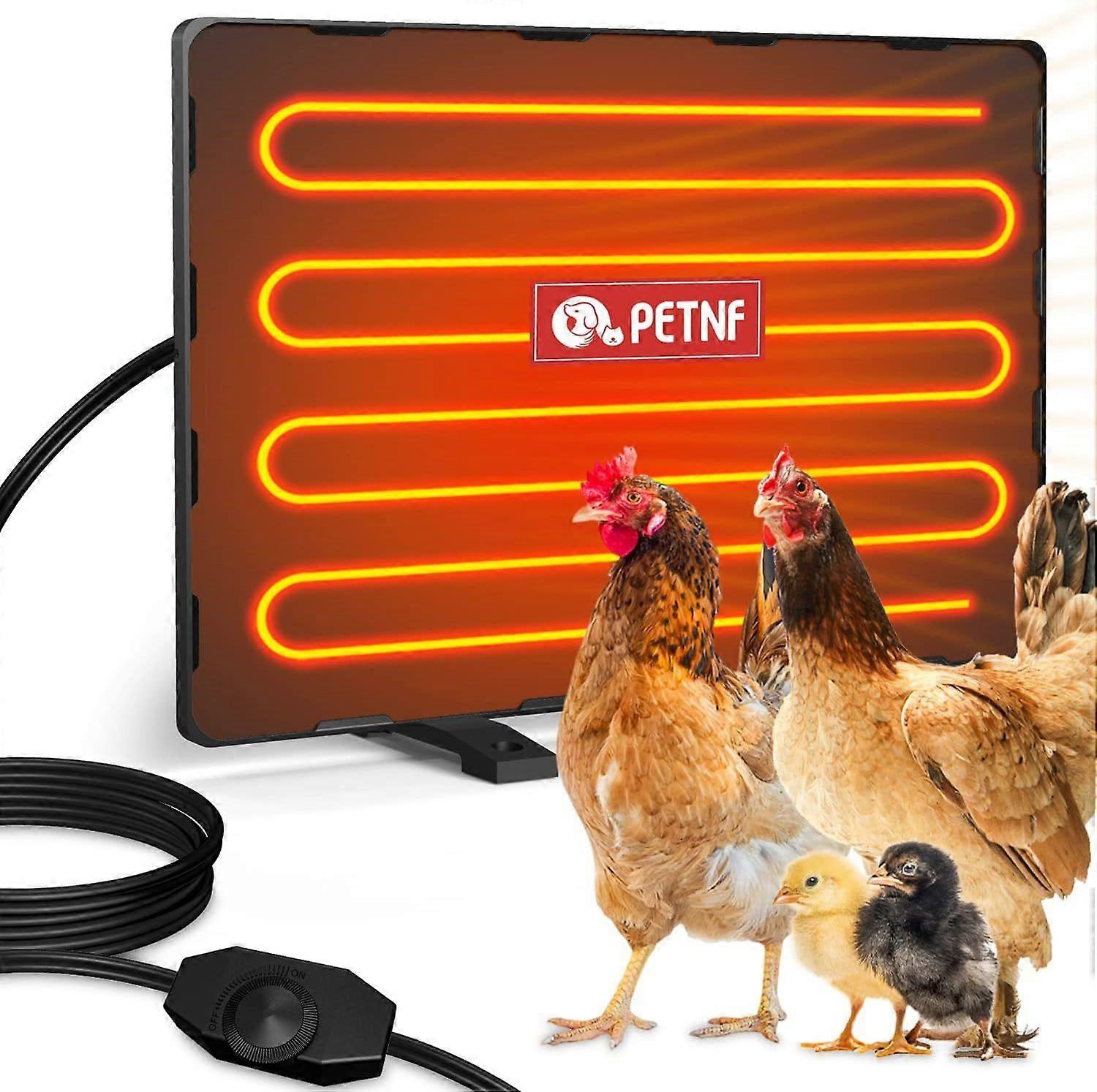 Chicken Coop Heater With Three-speed Adjustable Temperature, Flat Panel Reptile Heating Pad And Automatic Power-off Protection, For Baby Chicks Duckli