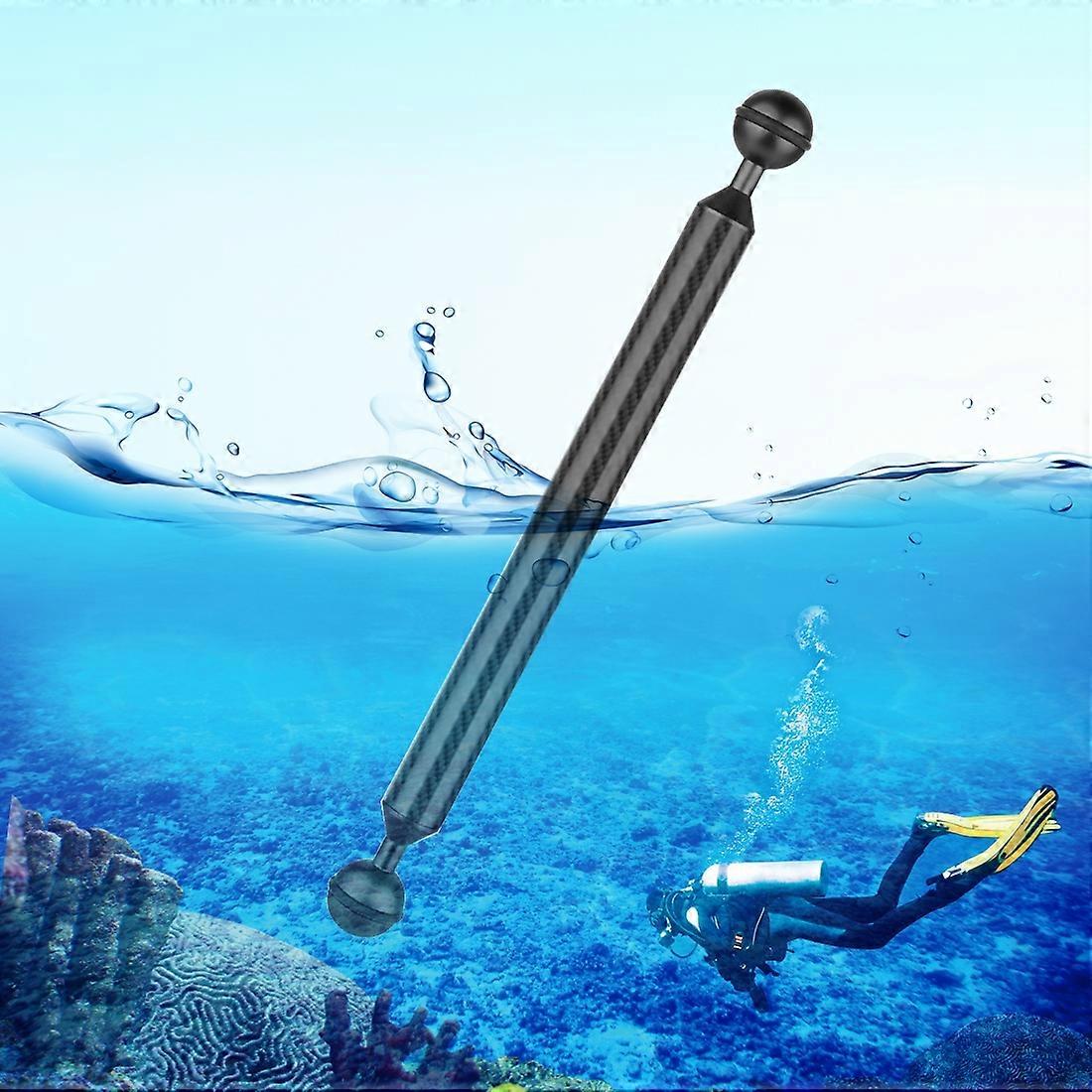 PULUZ 11 inch 28cm Length 20.8mm Diameter Dual Balls Carbon Fiber Floating Arm, Ball Diameter: 25mm