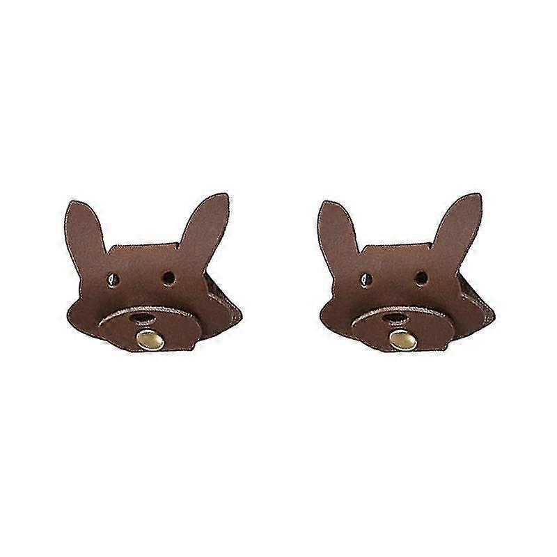 2pcs Leather Earphone Winder