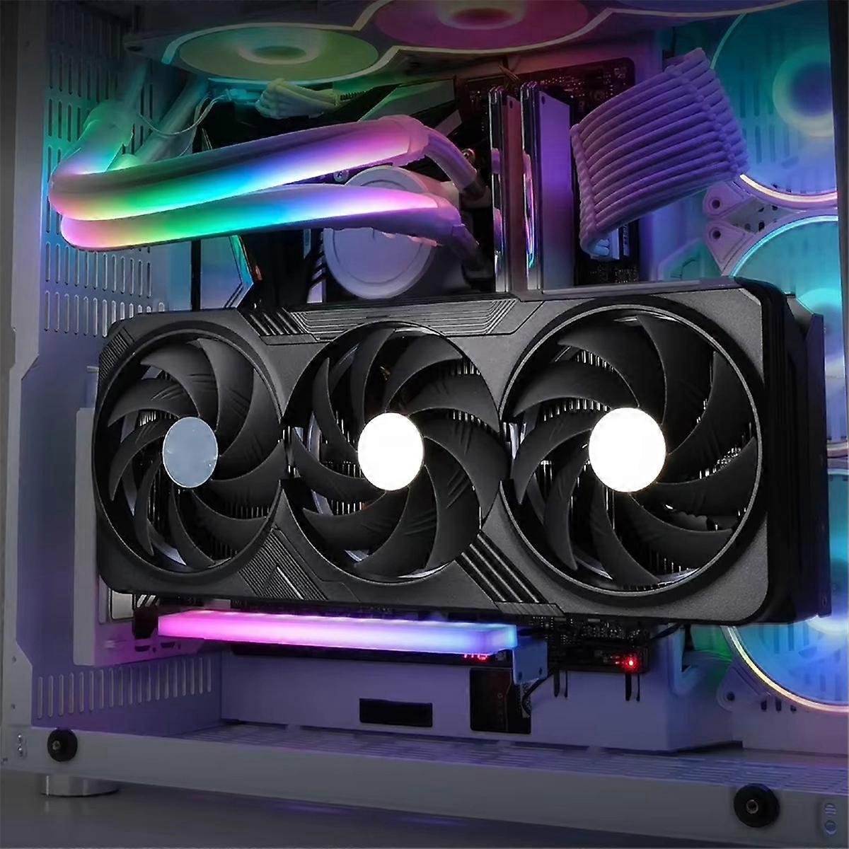 Universal Vertical GPU Holder PCIe 4.0 X16 Kit Riser ATX Case 5V 3PIN ...