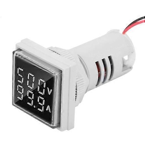 Reliable AC Volt Amp Tester, Digital LED Display Voltage Current Monitor with Polycarbonate Lampshade for Professional Use
