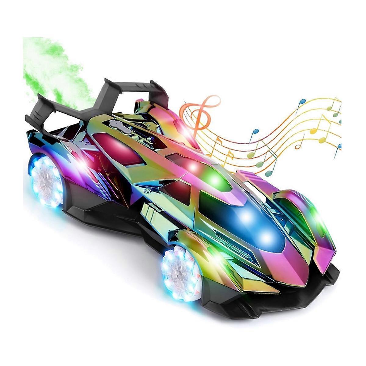 Speed RC Racing Drift Car with Rotating, Lights,Music Spray Toy Gift