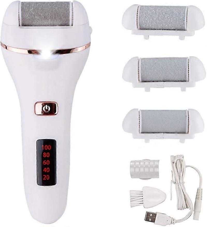 3つのローラーヘッドで充電可能なペディキュアのための専門の電気フィートのカルスリムーバー