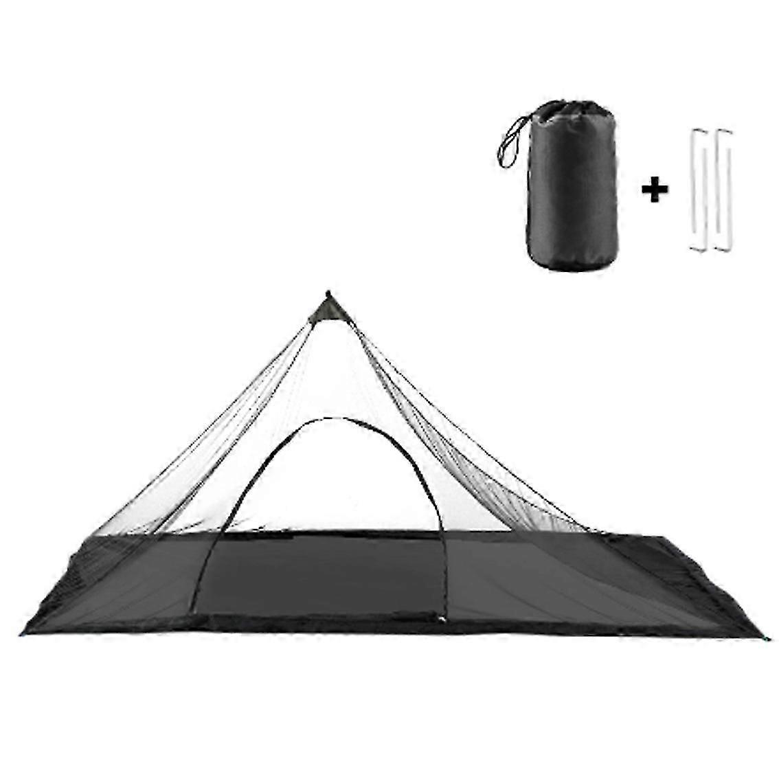 Camping Zipper Door Mosquito Net, Portable Mesh Single Triangular Tent, Camping Insect Net