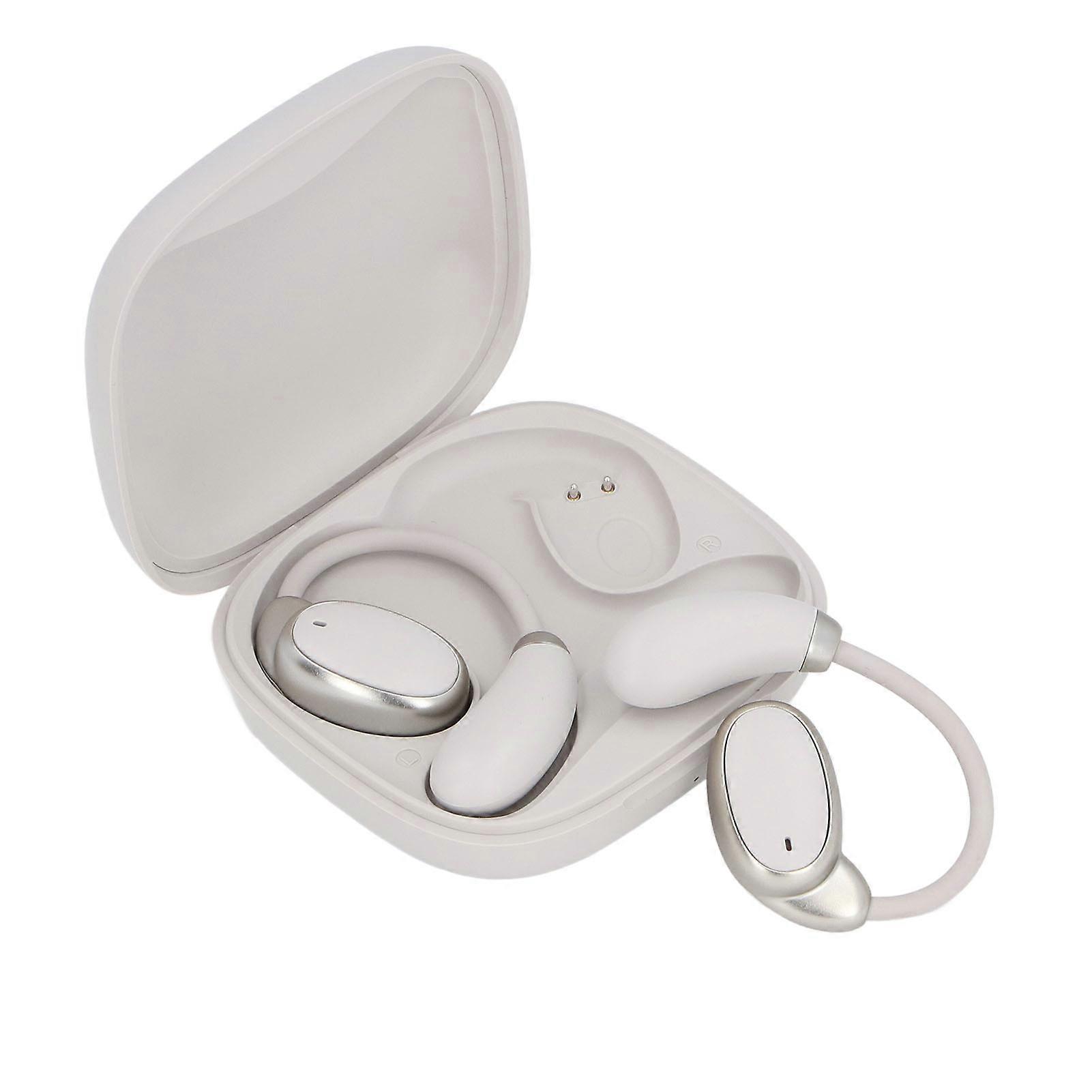 Bone Conduction Real Time Voice Translator Earbud - Beige Color Language Translator